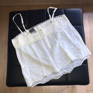 Abercrombie Ivory White Lace Delicate Tank